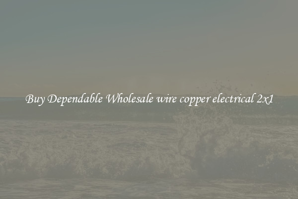 Buy Dependable Wholesale wire copper electrical 2x1