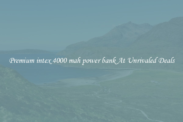 Premium intex 4000 mah power bank At Unrivaled Deals