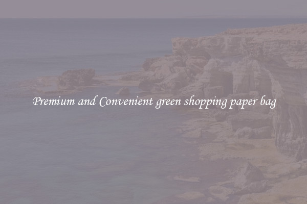 Premium and Convenient green shopping paper bag