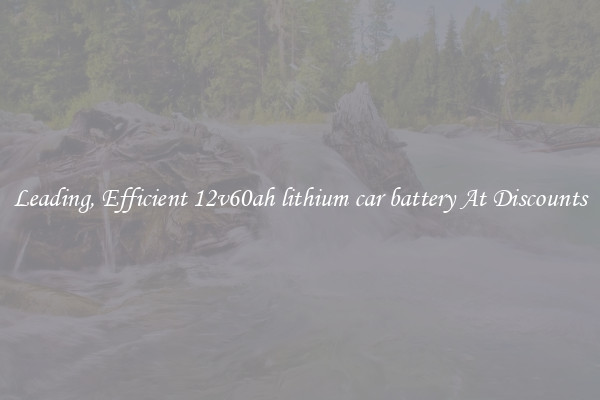 Leading, Efficient 12v60ah lithium car battery At Discounts