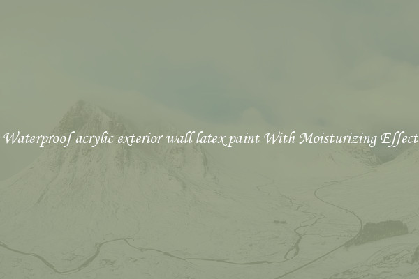 Waterproof acrylic exterior wall latex paint With Moisturizing Effect