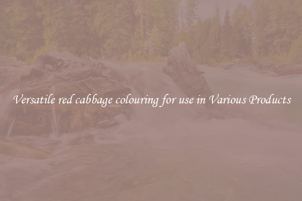 Versatile red cabbage colouring for use in Various Products