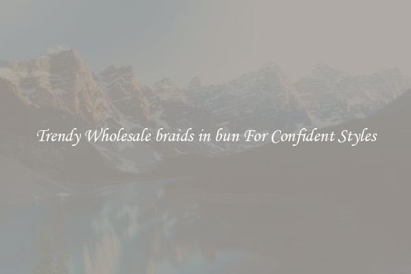 Trendy Wholesale braids in bun For Confident Styles