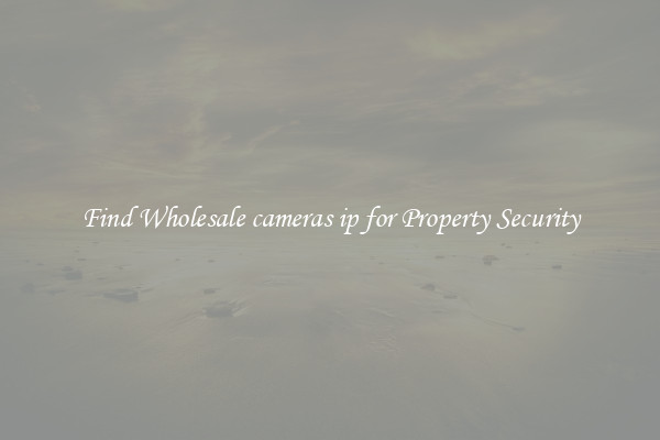 Find Wholesale cameras ip for Property Security