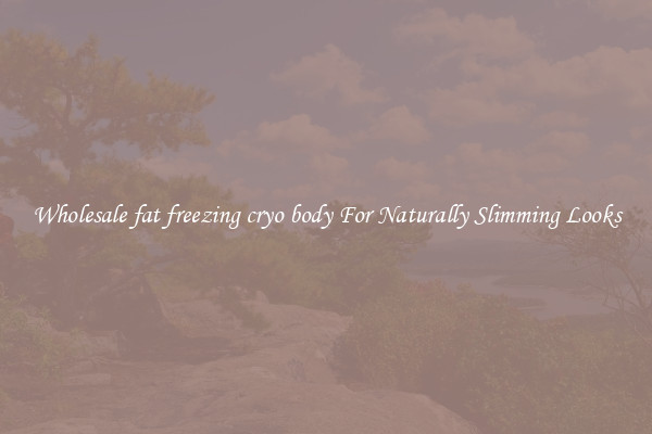 Wholesale fat freezing cryo body For Naturally Slimming Looks