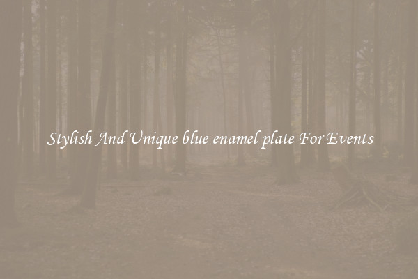 Stylish And Unique blue enamel plate For Events