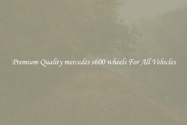 Premium-Quality mercedes s600 wheels For All Vehicles
