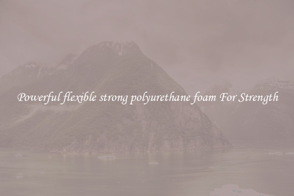 Powerful flexible strong polyurethane foam For Strength