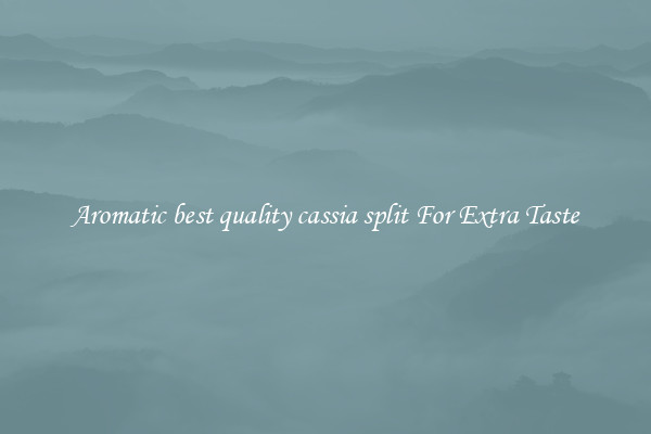 Aromatic best quality cassia split For Extra Taste