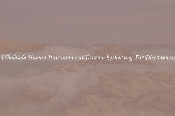 Wholesale Human Hair rabbi certification kosher wig For Discreteness